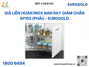 Giá liên hoàn inox nan ray giảm chấn EP102 (phải) – Eurogold
